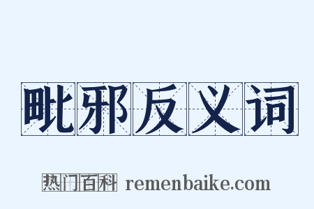 毗邪反义词是什么意思的图片